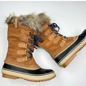 Sorel Brown Winter Boots with Faux Fur
